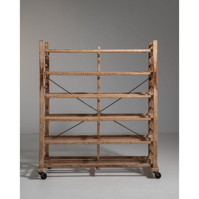 Mid 20th Century France Red Wood Bookcase For Sale In Greensboro - Image 6 of 10