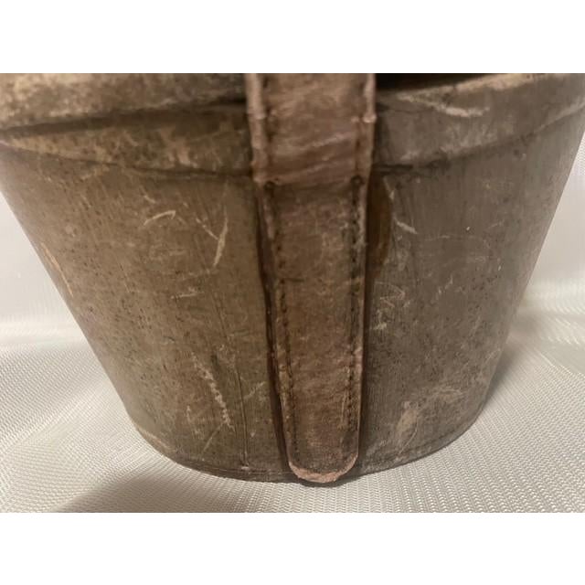 Animal Skin Antique Leather Top Hat Box Case - Late 19th Century For Sale - Image 7 of 18