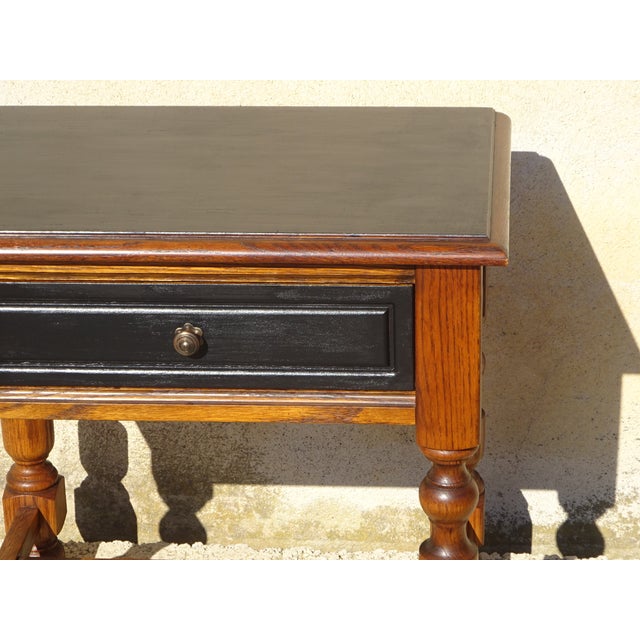 1980s Vintage Bedside Table in Oak, 1980s For Sale - Image 5 of 15