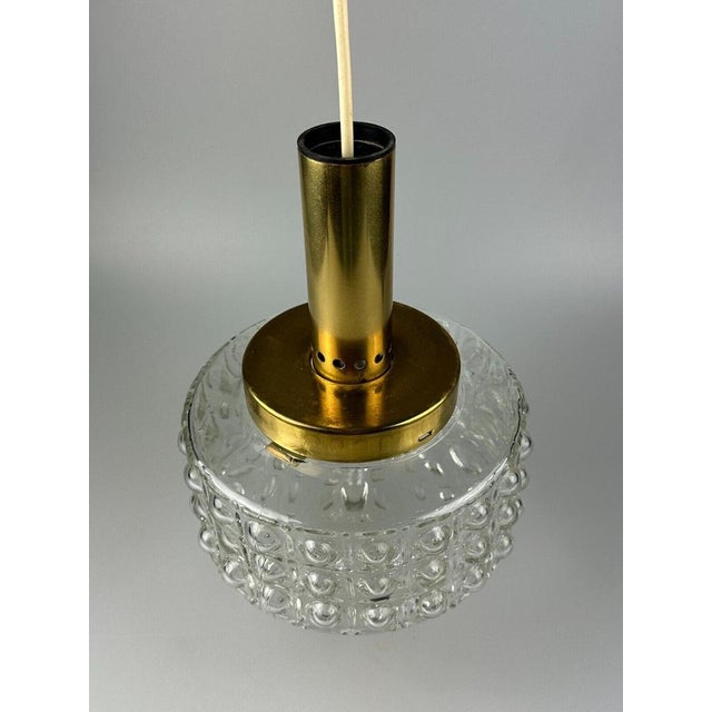 Vintage Space Age Hanging Lamp in Chrome and Glass from Veb Deutsche Werkstätten Hellerau, 1970s For Sale - Image 14 of 18
