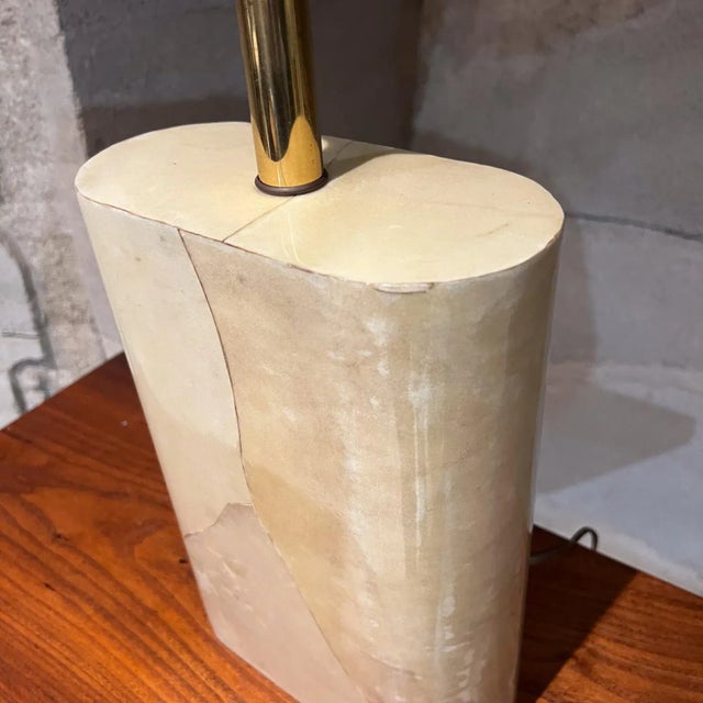 Modern 1980s Goatskin Table Lamp Style of Karl Springer For Sale - Image 3 of 10