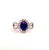 Natural Sapphire Diamond Ring Size 6.25 14k W Gold 2.31 TCW Certified For Sale - Image 11 of 14