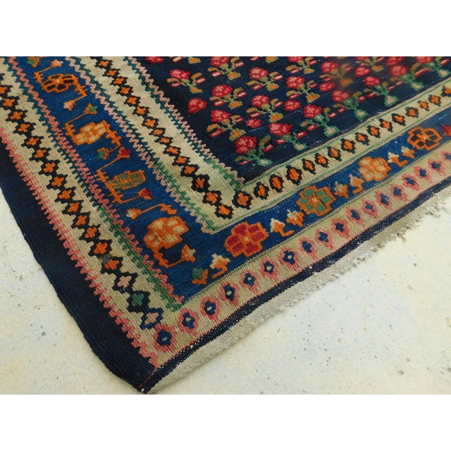 Textile Antique Persian Handmade Flatwoven Kilim. 3'10"x 5'10" For Sale - Image 7 of 12