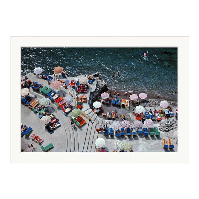 Slim Aarons, "Positano Beach," January 1, 1979 Getty Images Gallery Framed Art Print For Sale