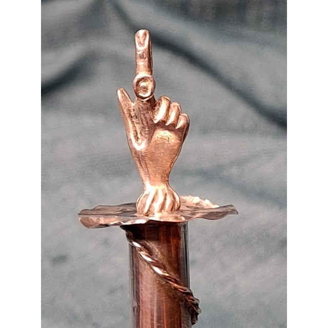 Religious Rare Antique 19th C. 84 Silver Torah Pointer Yad With Besamim Spice Holder Moscow For Sale - Image 3 of 18