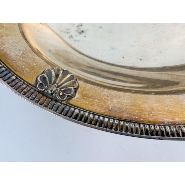 Early 20th Century Silver-Plated Oval Centerpiece Platter With Handles For Sale - Image 9 of 16