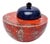 Multicolored Ceramic Urn Blue and Orange by Heidi Hartmann For Sale