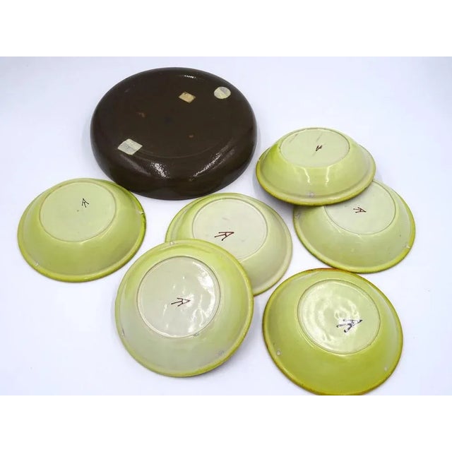 Glazed Ceramic Bowls by Alessio Tasca, 1970s, Set of 7 For Sale - Image 13 of 14