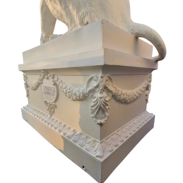 1960s Monumental Lions Statues-a Pair For Sale - Image 10 of 17