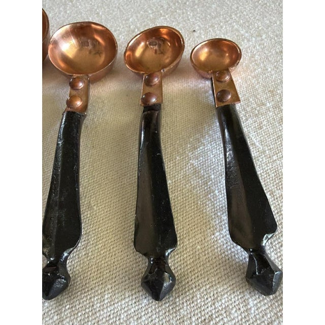 Rustic Cabin Core Copper Measuring Spoons W/ Hand Forged Handles Lodge Farmhouse Styles For Sale - Image 11 of 11