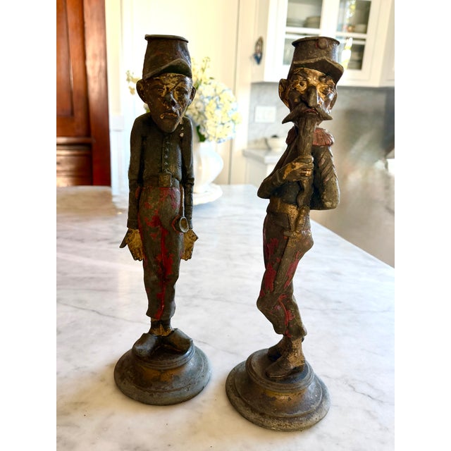 Pair of 19th Century French Figural Candle Holders For Sale In Los Angeles - Image 6 of 18