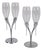 Crystal Champagne Flutes in Holder by Philippe Di Meo for Moët & Chandon, 1980s, Set of 2 For Sale