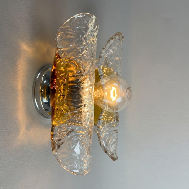 Modern Murano Glass Wall Lamp from Mazzega, 1970s For Sale - Image 3 of 13