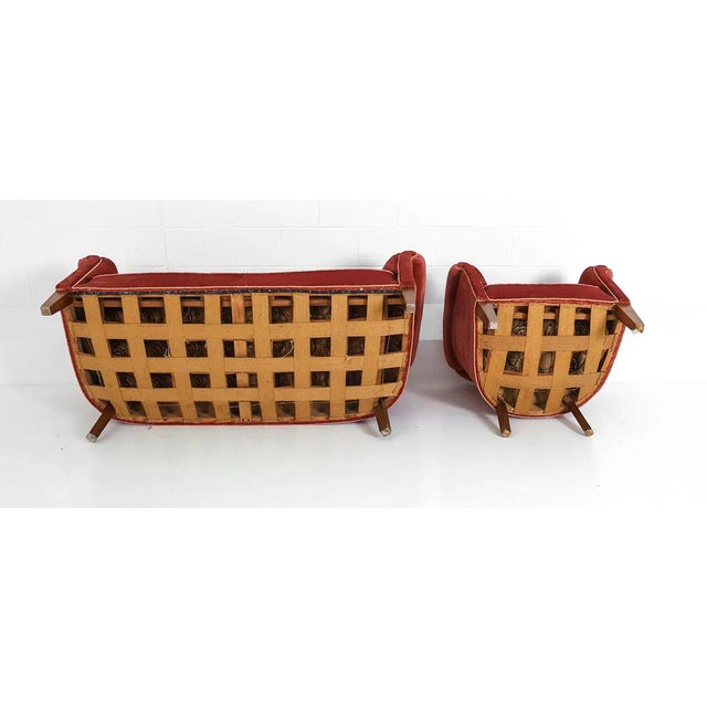 1940s Danish Mid Century Modern Sofa and Chair - 2 Piece Set For Sale - Image 14 of 14