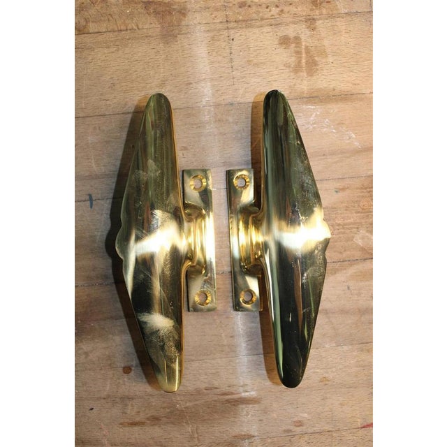 Mid-Century Italian Handles in Brass, 1950s, Set of 2 For Sale - Image 4 of 14
