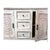 2 Door 3 Drawer Laser Cut Solid Mango Wood Cabinet For Sale - Image 4 of 7