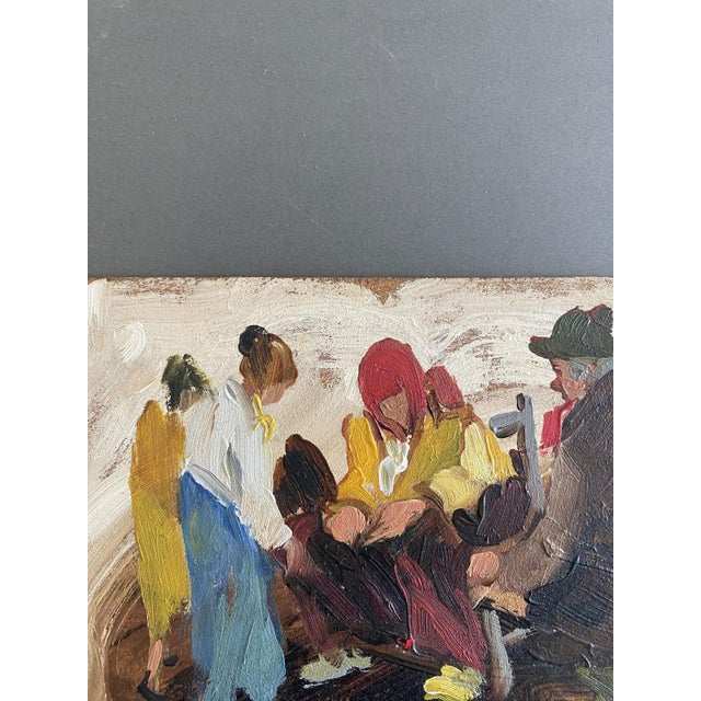 Post-Impressionist Artist, Scene with Figures, 1978, Oil Painting For Sale - Image 3 of 12