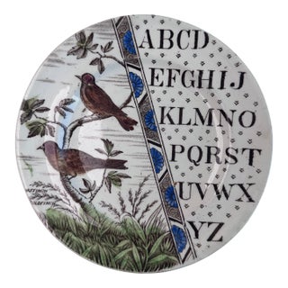Antique Staffordshire ABC's Plate For Sale