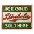 Vintage Double-Sided Tin Litho Birchola Flange Sign For Sale