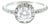 18k White Gold Round Brilliant Diamond Halo Engagement Ring 0.90ctw G Vs2 Size 4 For Sale