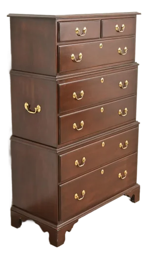 Harden Georgian Solid Cherry Wood Seven-Drawer Highboy Dresser