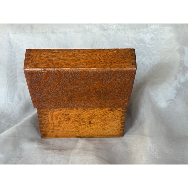 Antique Dovetail Joint Shaw Walker Wood Box For Sale - Image 12 of 14
