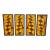 Vintage Mid-Century Modern Geometric Wall Panels, Set of Four, Orange and Yellow Abstract Wall Art For Sale