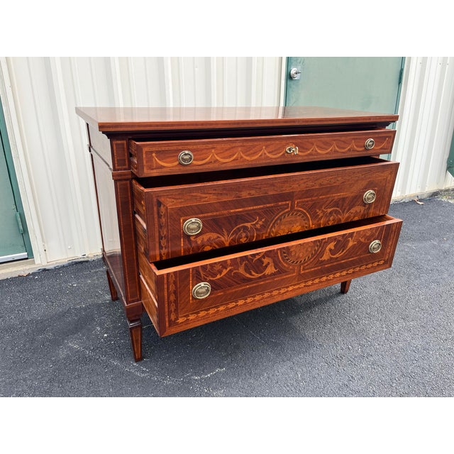 David Michael 18th C. Giuseppe Maggiolini Style Neoclassical Inlaid Chest of Drawers, Italy For Sale - Image 10 of 12