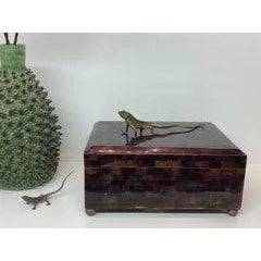 1980s Tessellated Horn Jewelry Box For Sale - Image 10 of 11