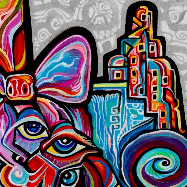 This is a one-of-a-kind original cubist painting by San Diego artist, Alexander Arshansky. Its dimensions are...