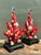 This vibrant pair of vintage table lamps is a quintessential expression of Hollywood Regency glamour with a maximalist...