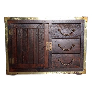 Late 20th Century Habersham Wooden Plantation Campaign Trunk For Sale
