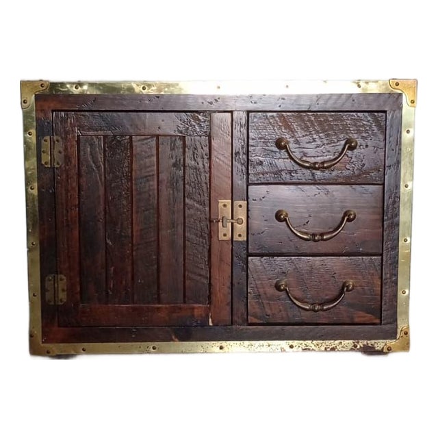 Late 20th Century Habersham Wooden Plantation Campaign Trunk For Sale