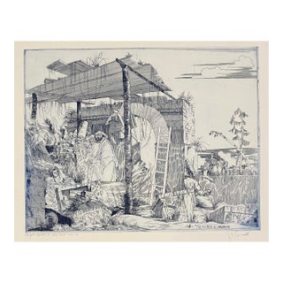 Joseph Pecsenke Commedia Dell'arte Birth of a Harlequin Etching For Sale