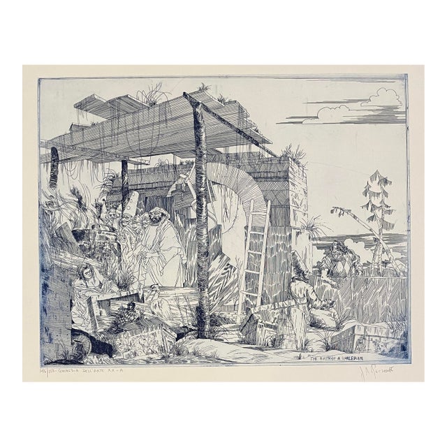 Joseph Pecsenke Commedia Dell'arte Birth of a Harlequin Etching For Sale