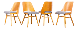 Dining Chairs by Radomir Hoffman for Ton, 1950s, Set of 4