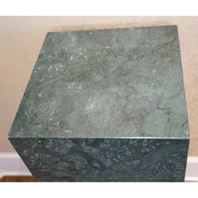 Late 20th Century Green Marble Pedestal For Sale In Nashville - Image 6 of 6