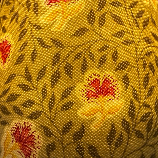 Pistachio Late 20th Century 8” Fabric Lampshades Willow and Thistle Botanical Print Cottage Floral - Set of Three For Sale - Image 8 of 8