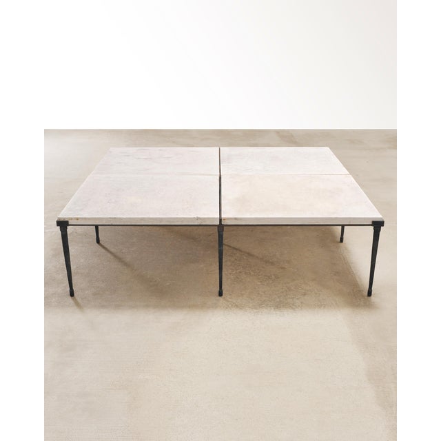 Holly Hunt Rue De Seine Limestone and Iron Cocktail Table 5 Ft For Sale - Image 18 of 18