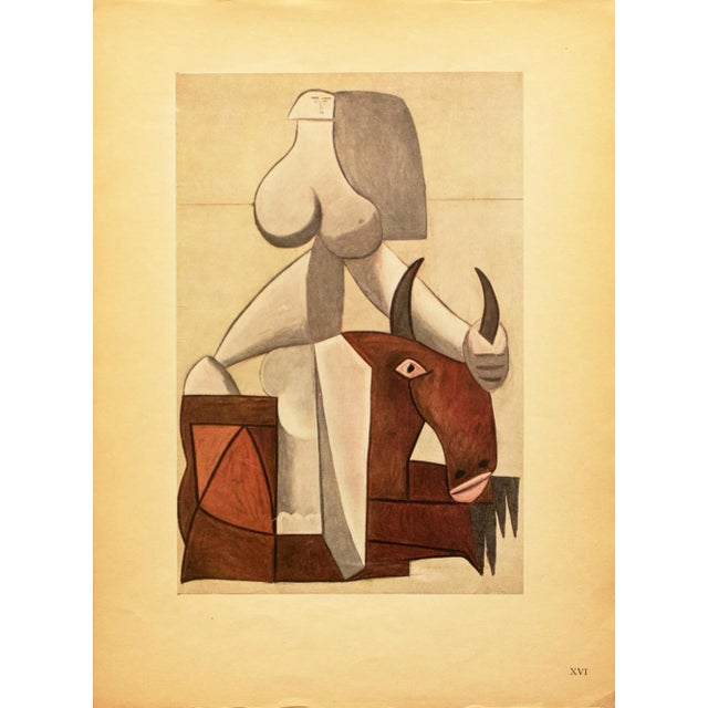 1946 After Pablo Picasso "The Kidnapping of Europe", Period Second Edition Offset Lithograph For Sale - Image 9 of 10