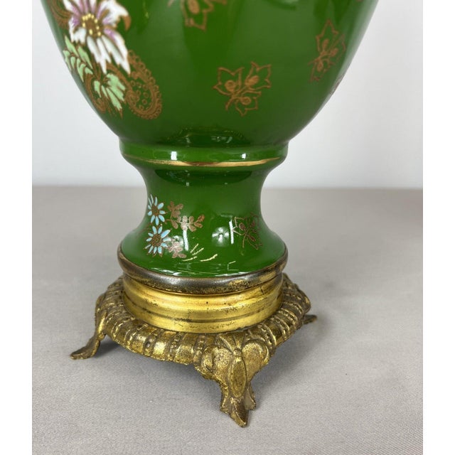 Gold Antique French Garniture Set with Clock and Candelabras, Set of 3 For Sale - Image 8 of 18