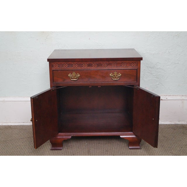 Baker Chippendale Mahogany Nightstands A Pair Chairish