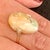 Metal Diamond Freshwater Pearl Ring 14Karat Gold Baroque Women 33.45 mm Certified For Sale - Image 7 of 9