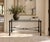 Giacometti Style, American Mid-Century Modern, Console Table, Forged Metal, Glass, USA, 1970s A sculptural console table...