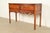 English Baker Furniture Style Georgian Carved English Yew Wood Sideboard Credenza For Sale - Image 3 of 13