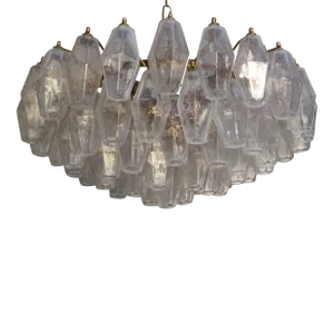 Opalino Murano Glass Poliedro Sputnik Glass Chandelier