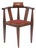 French 1900s Mahogany Corner Child Chair with Crossbanding and Tapered Legs For Sale