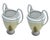 Hollywood Regency Rare Pair of Vintage Global Views Fern Motif Porcelain Urns For Sale - Image 3 of 4