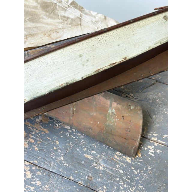 Antique Folk Art Wood Pond Sail Boat, Circa 1920s For Sale - Image 17 of 18