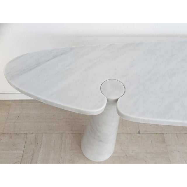 Italian Console Table in White Marble by Angelo Mangiarotti for Skipper, 1990s For Sale - Image 11 of 18